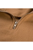 Abrigo de talla grande con cuello alto y borlas sólidas vintage de moda burdeos