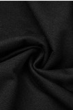 Черная модная спортивная одежда для взрослых с буквенным принтом и круглым вырезом из двух частей