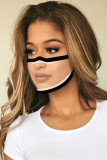 Red Black Fashion Patchwork See-through Face Mask