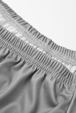 Schwarz Mode Casual Print Bandage Schulterfrei Kurzarm Kleid Kleider
