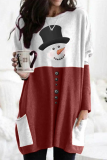 Grey Christmas Day Casual Party Patchwork Print Wapiti Costumes