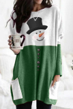 Dark Gray Christmas Day Casual Party Patchwork Print Wapiti Costumes