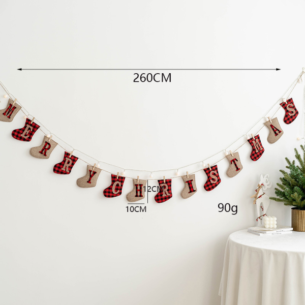 Red Christmas Day Party Cute Letter Plaid Print Kostüme