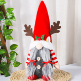 Costumes de père Noël Wapiti en patchwork de fête décontractée pour le jour de Noël rouge