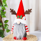 Red Christmas Day Casual Party Patchwork Wapiti Santa Claus Costumes