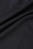 ブラックファッションセクシーなパッチワークホットドリルシースルータートルネックイブニングドレス