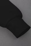 Черная винтажная основа с принтом и буквой O-образным вырезом Топы