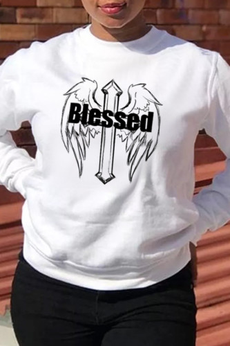 White Street basis Print Patchwork Letter Tops
