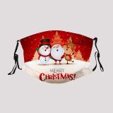 Dunkelrote modische Weihnachtsmann-Patchwork-Maske