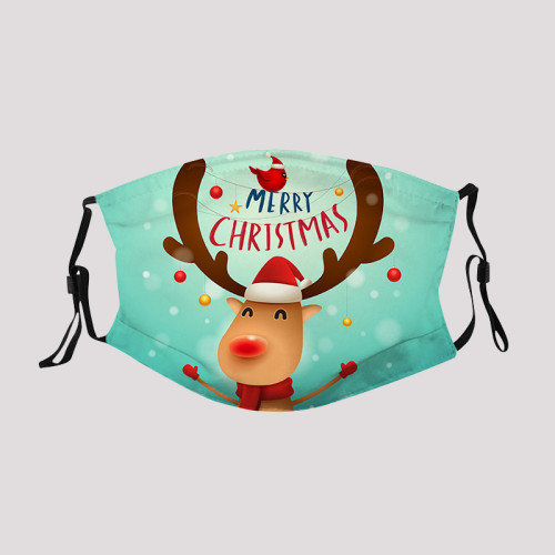 Cyan Fashion Santa Claus Joint Máscara Dividida
