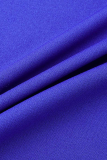 Due pezzi a maniche lunghe con stampa casual viola a una spalla