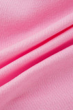 Ensemble de trois pièces à manches longues et à col à capuche et à la mode rose