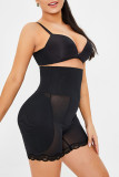 Black Fashion Casual Solid Patchwork See-through Bustiers