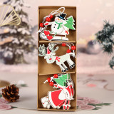 Trajes estampados de muñecos de nieve con estampado de árbol de Navidad de Papá Noel y retales para fiesta del día de Navidad verde