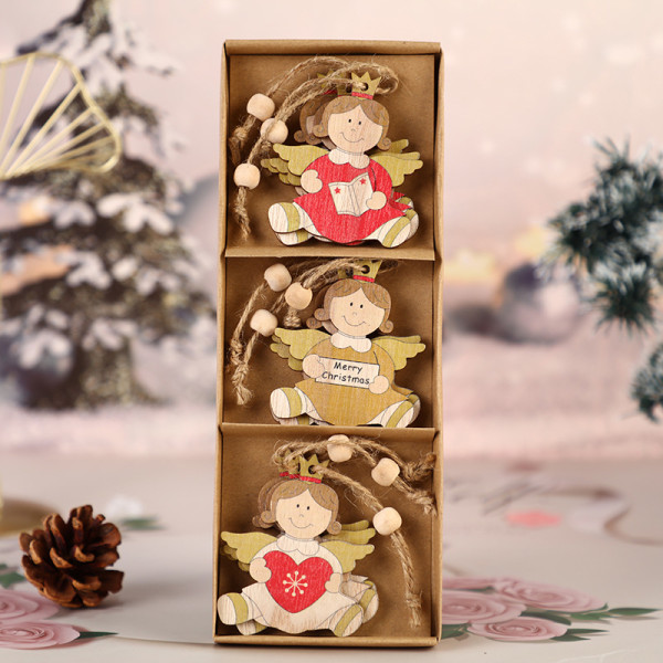 Trajes estampados de muñecos de nieve con estampado de árbol de Navidad de Papá Noel y retales para fiesta del día de Navidad rojo y amarillo