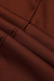 Обнаженная модная сексуальная однотонная лоскутная одежда с открытой спиной на бретельках без рукавов из двух частей