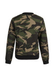 Camouflage Mode Casual Rits Kraag Lange mouw Normale mouw Camouflageprint Grote maten