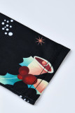 Meerkleurige sexy print uitgeholde patchwork frenulum O-hals reguliere jumpsuits