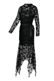 黒のセクシーなパッチワーク パッチワーク半分タートルネック不規則なドレス ドレス