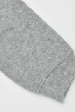gris foncé mode décontracté solide basique col à capuche manches longues deux pièces