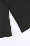 Calças de retalhos pretas sexy sólidas transparentes com lápis de cintura alta transparentes