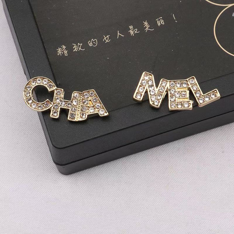 

Gold Fashion Simplicity Letter Hot Drill Earrings