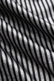 Robe de soirée décontractée à la mode grise avec fente en patchwork et col en V