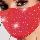 Máscara de broca quente rosa moda casual patchwork