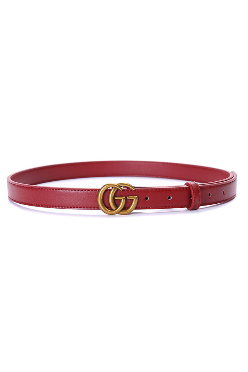 

Red Fashion Simplicity Letter Patchwork Belts