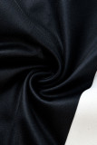 Zwart en wit Casual gestreepte tweedelig kostuums Print potlood lange mouw