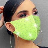 フルーツグリーンファッションカジュアルパッチワークホットドリルマスク