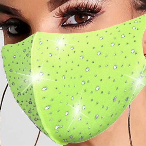 Fruit Green Fashion Casual Patchwork Hot Drill Mask