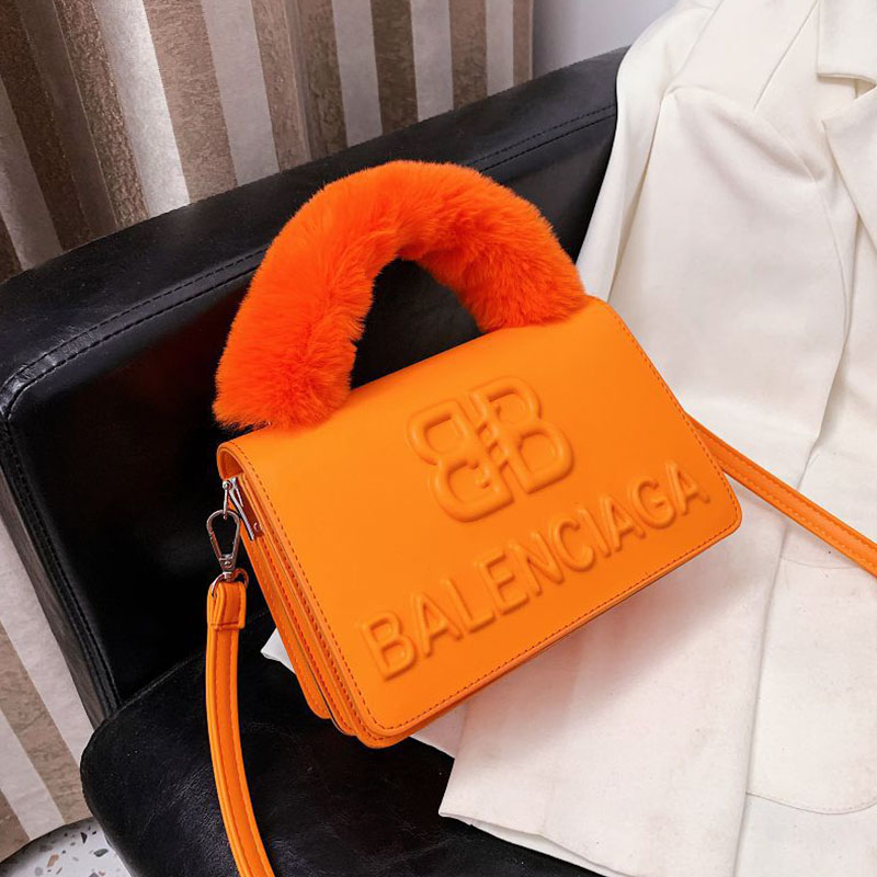 

Orange Fashion Street Letter Solid Split Joint Bags