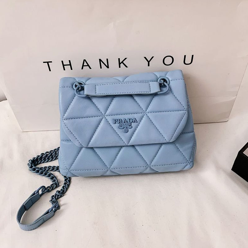 

Blue Fashion Simplicity Letter Solid Chains Bags