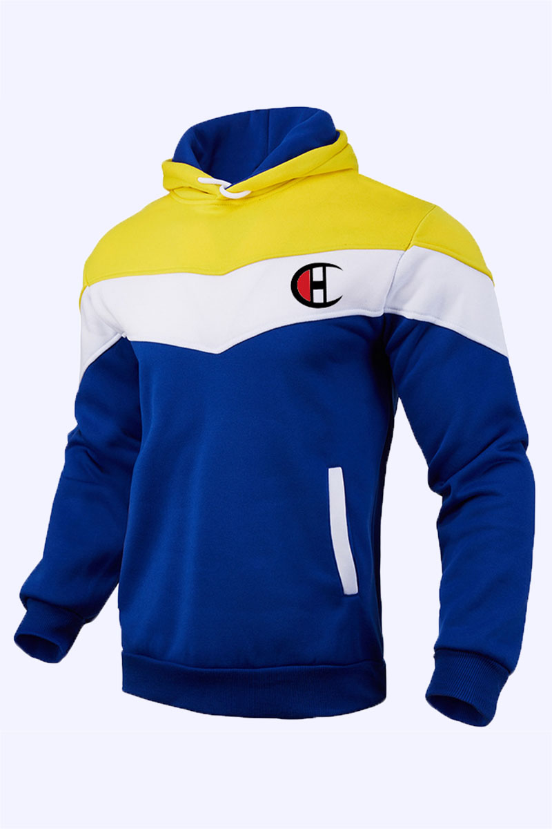 

Yellow Fashion Sportswear Print Split Joint Hooded Collar Tops