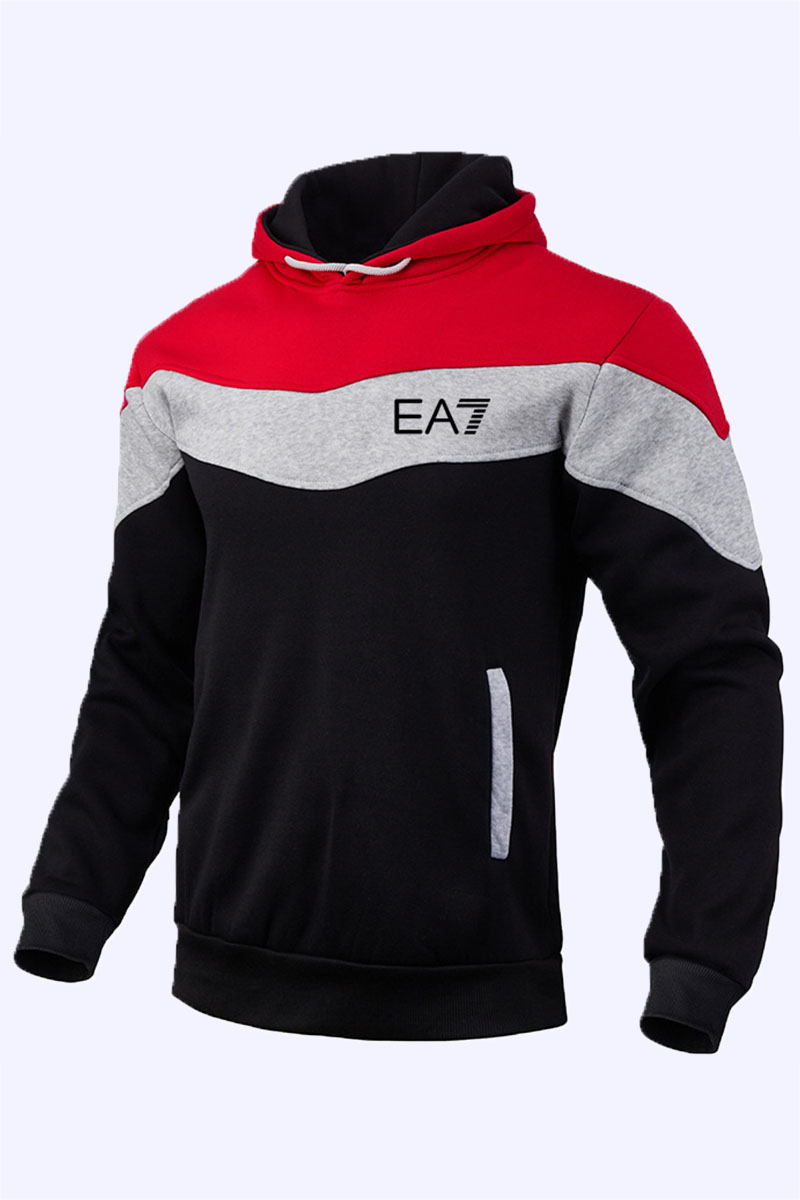 

Red Fashion Sportswear Print Split Joint Letter Hooded Collar Tops