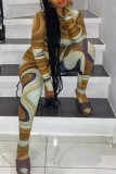 Macacão skinny básico com estampa casual moda multicolorida