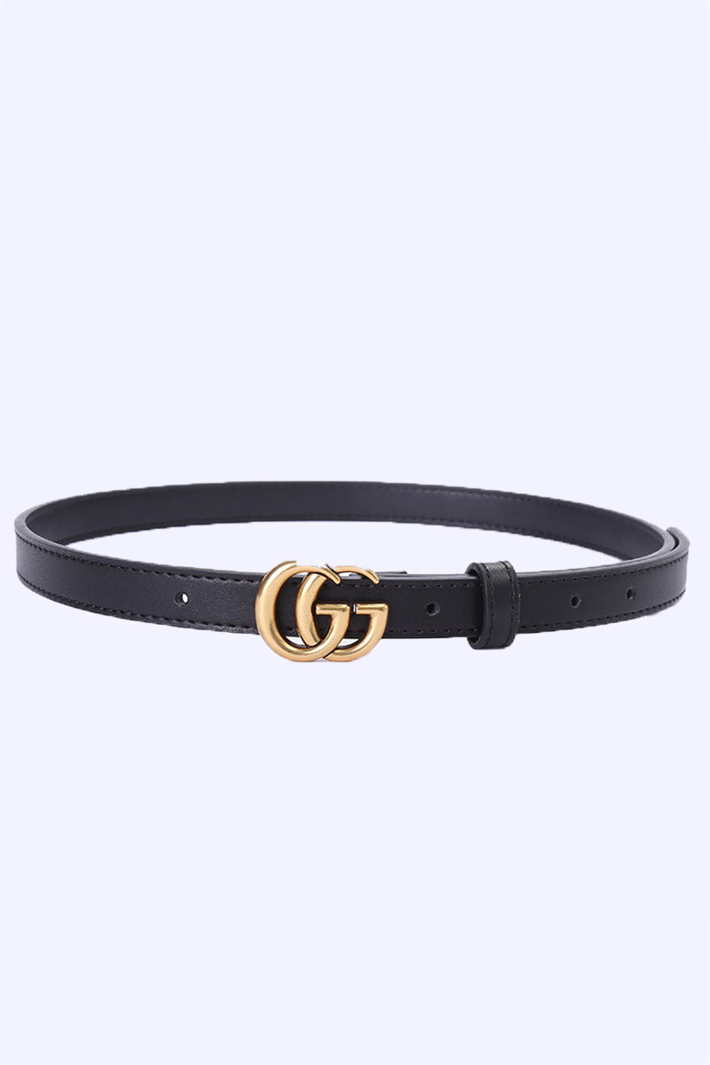 

Black Fashion Simplicity Letter Patchwork Belts