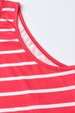 Braune Mischung Casual Slip Striped Print Zweiteiler Stripe Plus Size