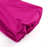 Blusas de patchwork sólidas elegantes vermelho rosa com decote em V
