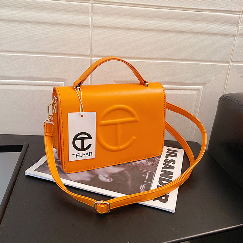 

Orange Fashion Street Solid Patchwork Bags