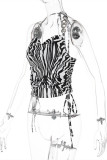 Zebra Fashion Sexy Print Backless Neckholder-Tops