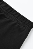 Zwarte mode Sexy effen uitgeholde rugloze vouw strapless mouwloze twee stukken