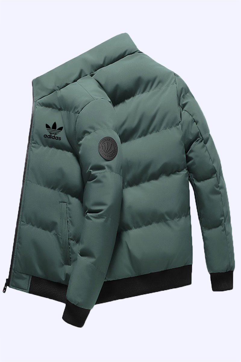 

Army Green Fashion Casual Print Split Joint Mandarin Collar Outerwear