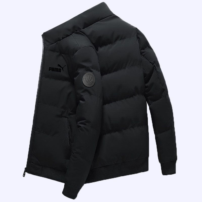 

Black Fashion Casual Print Split Joint Mandarin Collar Outerwear