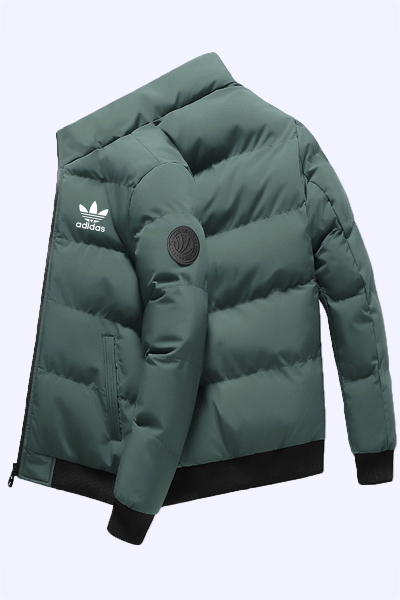 

Army Green Fashion Casual Print Split Joint Mandarin Collar Outerwear