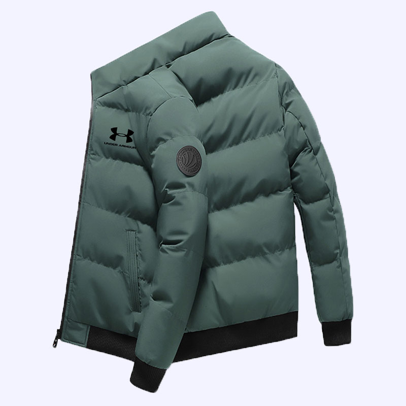 

Army Green Fashion Casual Print Split Joint Mandarin Collar Outerwear