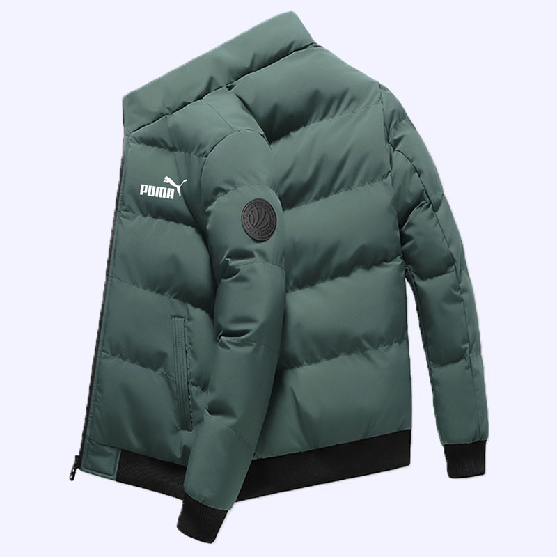 

Army Green Fashion Casual Print Split Joint Mandarin Collar Outerwear