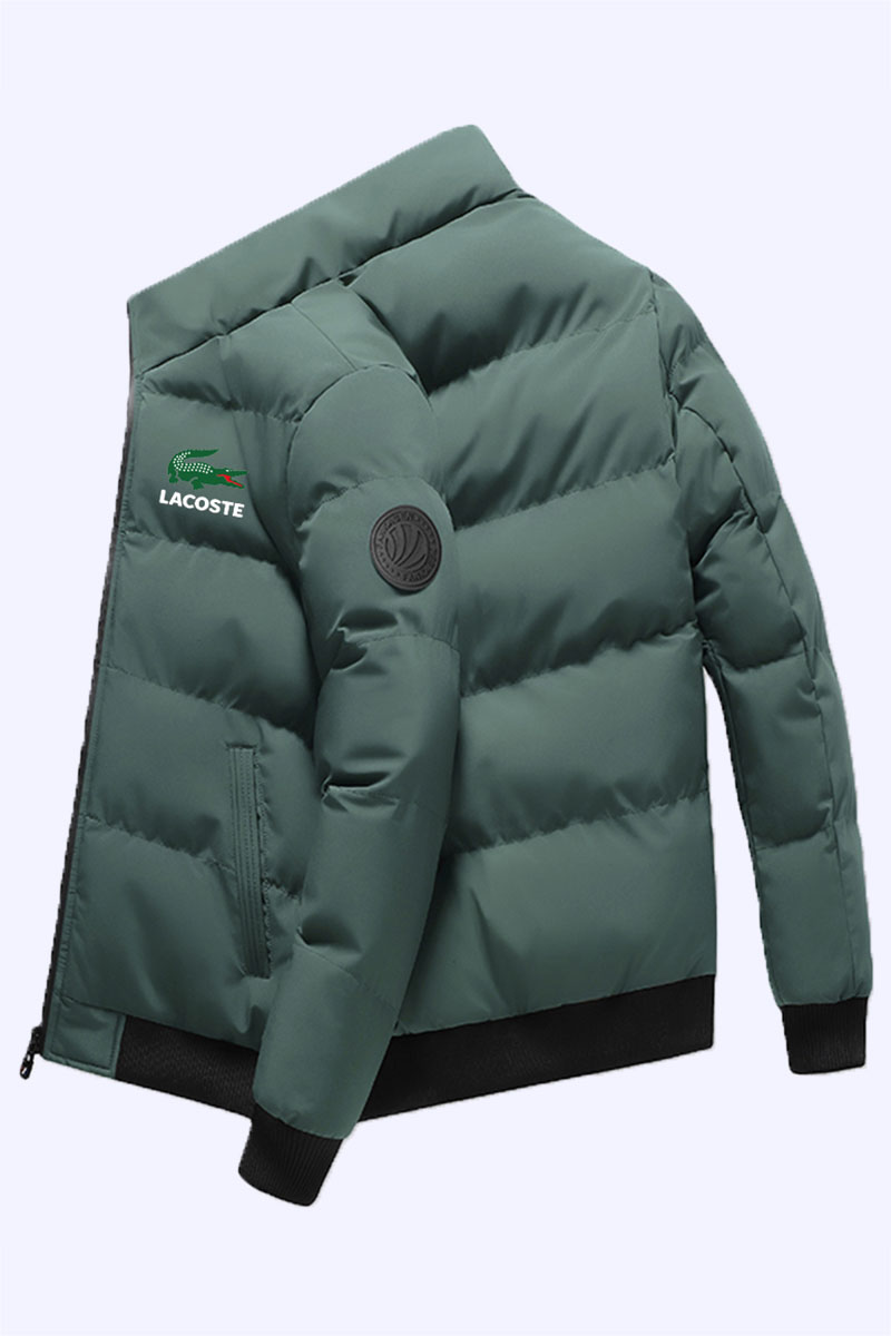 

Army Green Fashion Casual Print Split Joint Mandarin Collar Outerwear