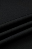 ブルーファッションカジュアルスポーツウェアジッパーカラー長袖レギュラースリーブパッチワークプラスサイズセット